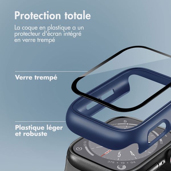 imoshion Coque rigide à couverture complète Apple Watch 4 / 5 / 6 / SE - 44 mm - Bleu foncé