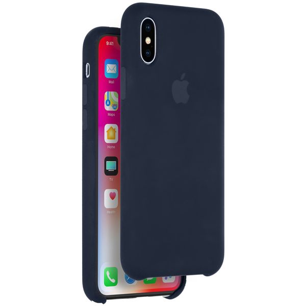 Apple Coque en silicone Apple iPhone X - Midnight Blue