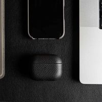 Accezz Coque en cuir véritable  Apple Airpods Pro - Noir