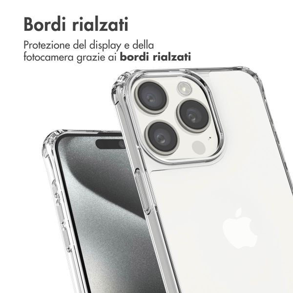 imoshion Coque avec dragonne + bracelet Apple iPhone 15 Pro - Perles Cœurs