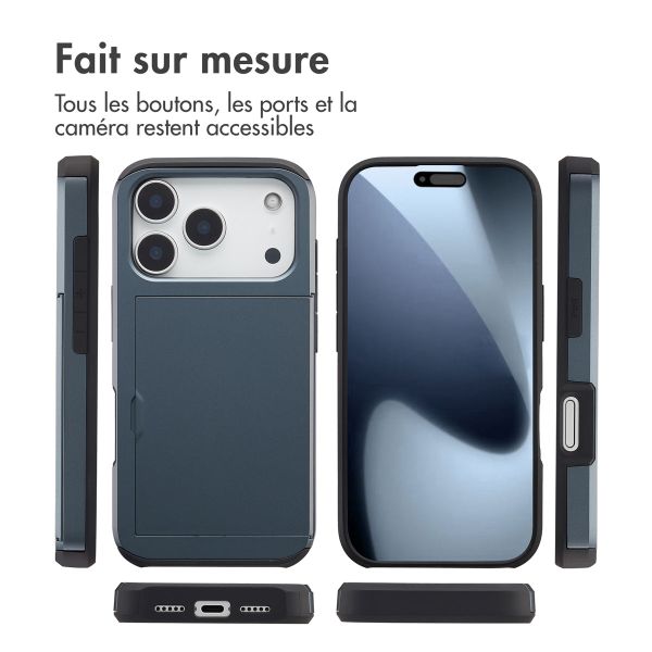 imoshion Coque arrière avec porte-cartes Apple iPhone 17 Pro - Bleu foncé