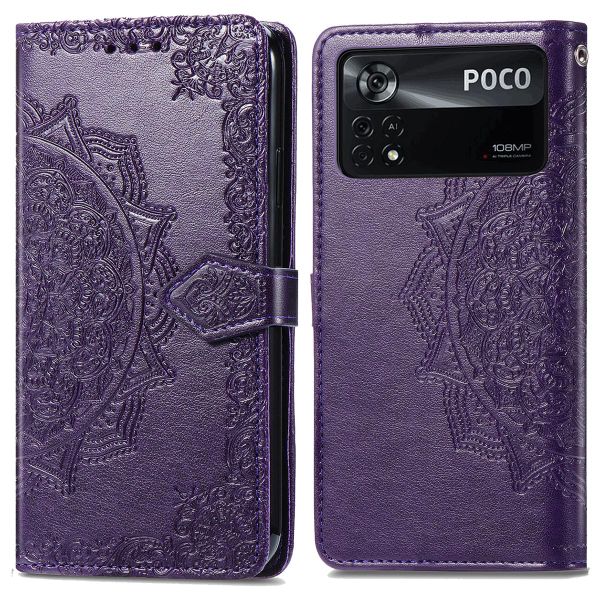 imoshion Etui de téléphone portefeuille Mandala Xiaomi Poco X4 Pro 5G - Violet