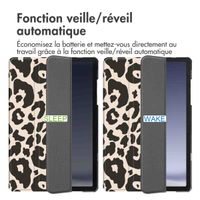 imoshion Coque tablette Design Trifold Samsung Galaxy Tab A11 Plus / A9 Plus - Leopard