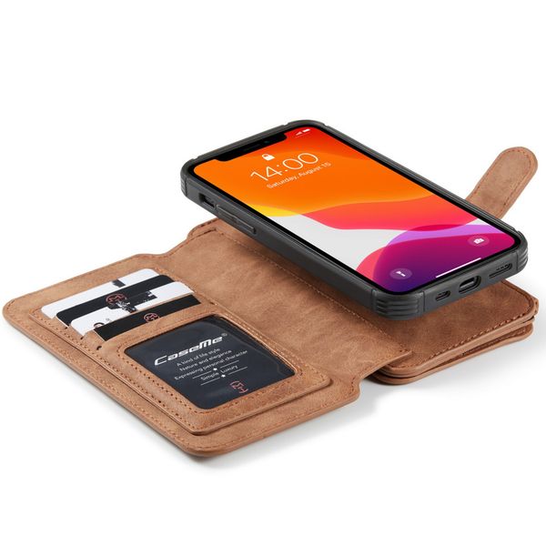 CaseMe Étui luxe 2-en-1 à rabat iPhone 12 Pro Max - Brun