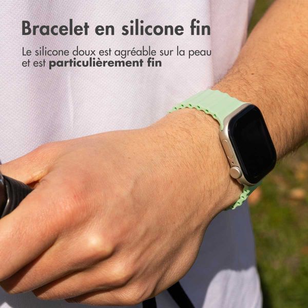 imoshion Bracelet Athletic en silicone Apple Watch Series 1 t/m 9 / SE (38/40/41 mm) | Series 10 / 11 (42 mm) - Vert menthe