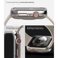 Ringke Style de lunette Apple Watch Series 7 / 8 / 9 - 45 mm - Hairline Bolts Silver