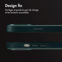 Accezz Coque MagSafe en cuir vintage Apple iPhone 13 Pro - Smokey Green