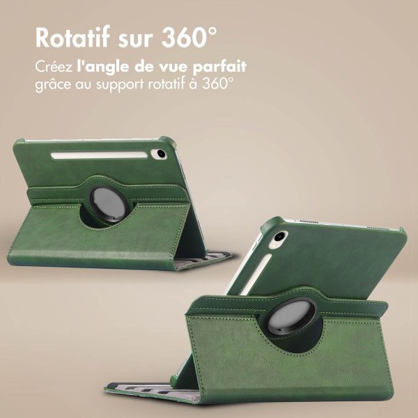 imoshion Coque tablette rotatif à 360° Samsung Galaxy Tab S9 11.0 pouces / Tab S10 FE / S9 FE 10.9 pouces - Vert