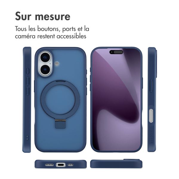 Accezz Coque Ring Stand avec MagSafe Apple iPhone 17 - Bleu