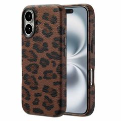 Selencia Coque Sabi imprimé panthère avec MagSafe Apple iPhone 16 - Mocha Brown