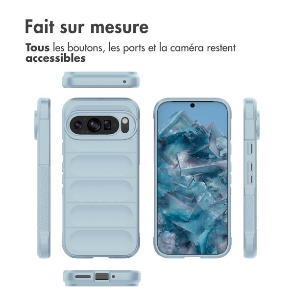 imoshion Coque arrière EasyGrip Google Pixel 9 / 9 Pro - Bleu clair