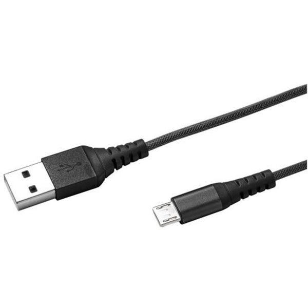 Celly Braided câble Micro-USB vers USB - 1 mètre - Noir