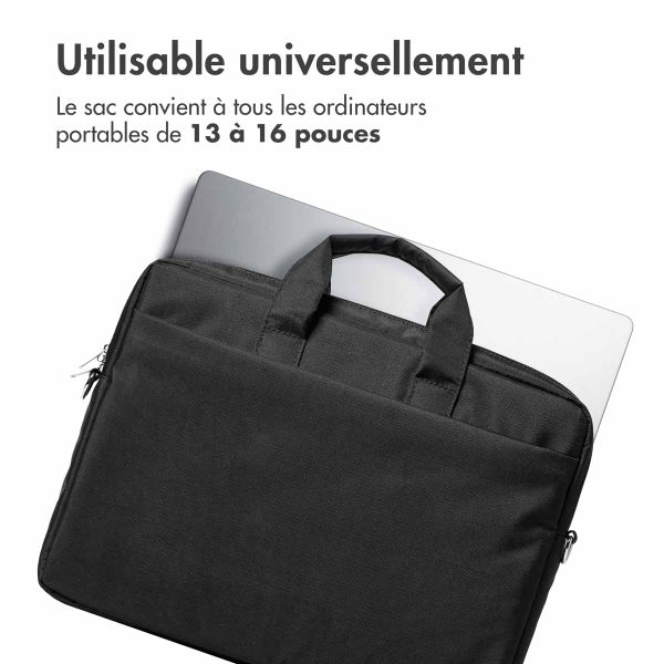 Accezz Sac ordinateur portable professionnelle - Sac universelle jusqu'à 17 pouces - Noir