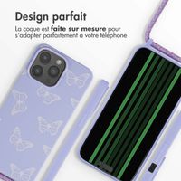 imoshion Coque design en silicone avec cordon Apple iPhone 15 Pro Max - Butterfly