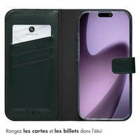Selencia Étui portefeuille en cuir véritable Apple iPhone 17 - Vert