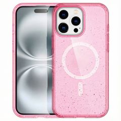 imoshion Coque Pailletée avec MagSafe Apple iPhone 16 Pro - Paillettes Rose