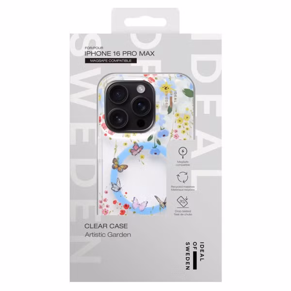 iDeal of Sweden Coque Clear MagSafe Apple iPhone 16 Pro Max - Artistic Garden