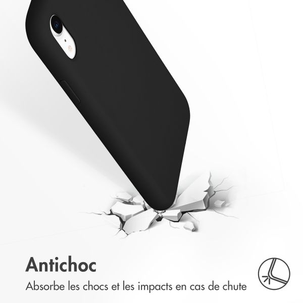 Accezz Coque Liquid Silicone Apple iPhone Xr - Noir