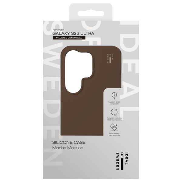 iDeal of Sweden Coque en silicone avec MagSafe Samsung Galaxy S26 Ultra - Mocha Mousse