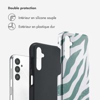 Selencia Coque arrière Vivid Tough Samsung Galaxy A14 (5G/4G) - Colorful Zebra Pine Blue