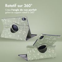 imoshion Coque tablette Design rotatif à 360° Samsung Galaxy Tab S11 - Green Flowers