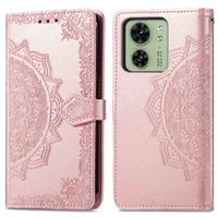 imoshion Etui de téléphone portefeuille Mandala Motorolo Edge 40 - Rose Dorée