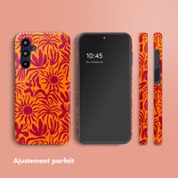 Selencia Coque arrière Vivid Tough Samsung Galaxy A16 - Tropical Vibes Apricot