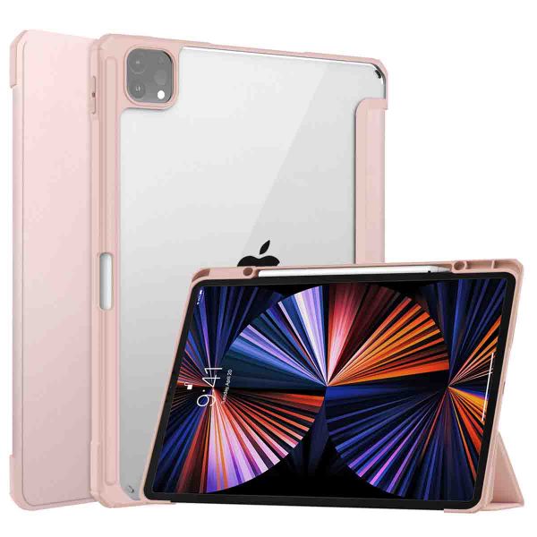 imoshion Coque tablette rigide Trifold Apple iPad Pro 12.9 (2018/2020/2021/2022) - Rose