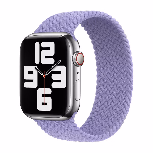 Apple 4 Pack Apple Bracelet Solo tressé Apple Watch| 38/40/41/42 mm - Taille 3 - (PRODUCT)RED / Maize / Lavender / Storm Blue