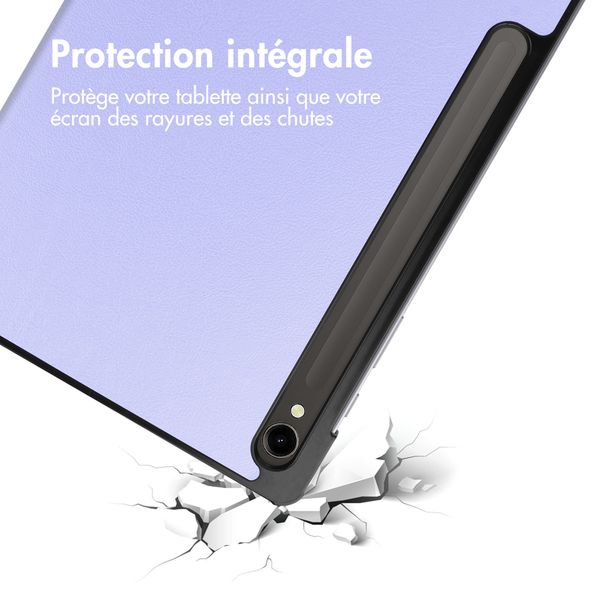 imoshion Coque tablette Trifold Samsung Galaxy Tab S9 11.0 pouces - Lilas