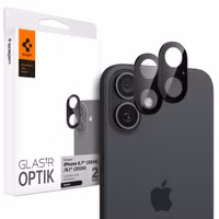 Spigen GLAStR EZ Fit Optik Protection d'objectif de caméra (pack de 2) Apple iPhone 16 Plus - Noir