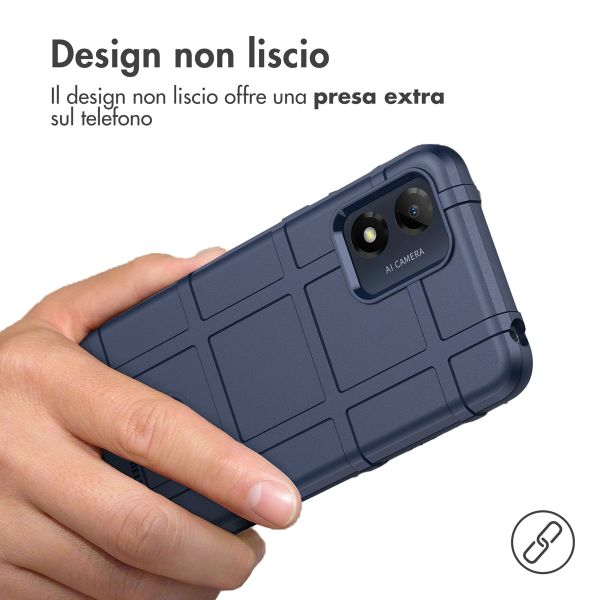 imoshion Coque Rugged Shield Motorola Moto E13 - Bleu foncé