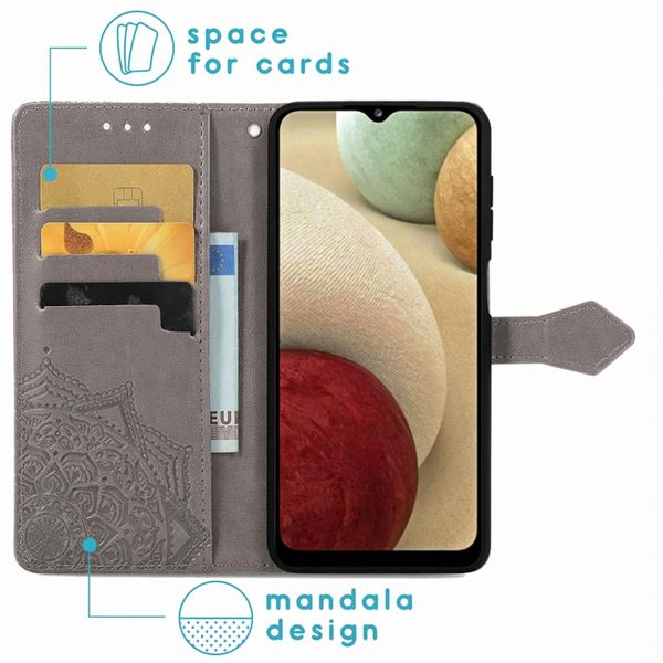 imoshion Etui de télephone Mandala Samsung Galaxy A12 - Gris