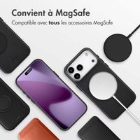 Accezz Coque arrière en cuir avec MagSafe Apple iPhone 17 Pro Max - Onyx Black