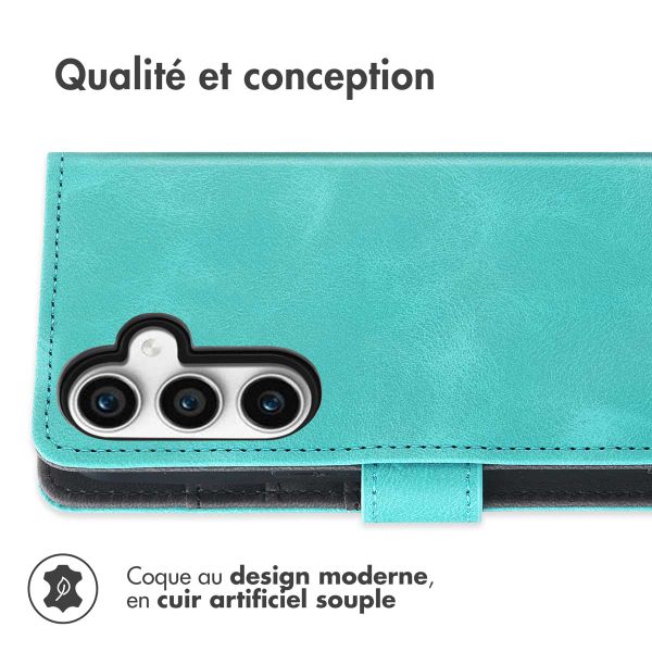 imoshion Etui de téléphone portefeuille avec cordon Samsung Galaxy S23 FE - Turquoise