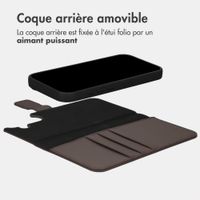 imoshion Étui portefeuille luxe 2-en-1 amovible Apple iPhone 17 - Marron