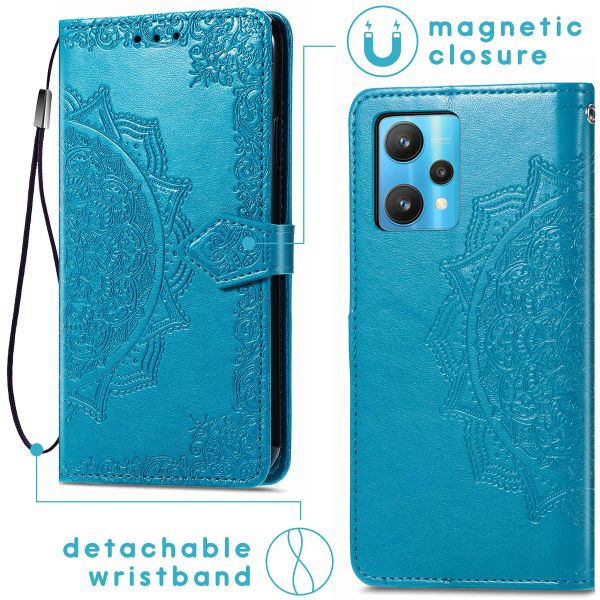 imoshion Etui de téléphone portefeuille Mandala Realme 9 Pro Plus - Turquoise