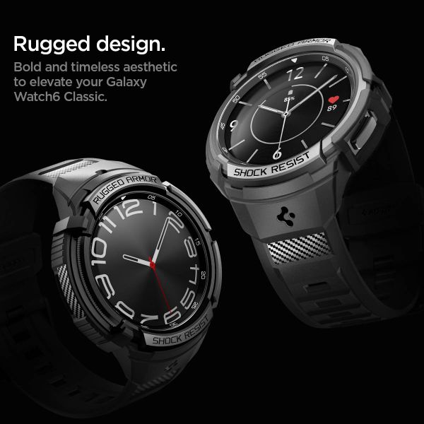 Spigen Rugged Armor™ Pro Case  Samsung Galaxy Watch 6 Classic - 43 mm - Noir