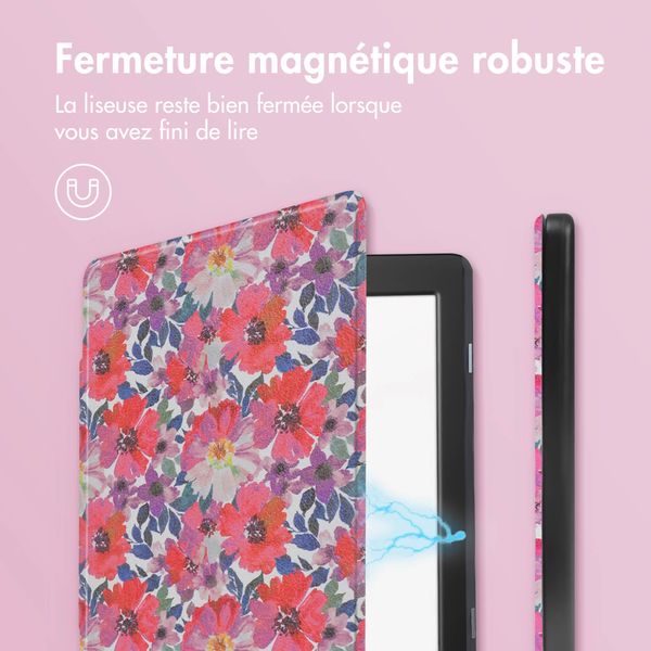 imoshion Design Slim Hard Case Sleepcover Tolino Page 2 - Flower Watercolor