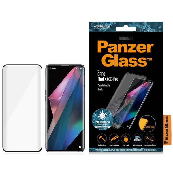 PanzerGlass Protection d'écran en verre trempé CF Anti-bactéries Oppo Find X3 Pro 5G