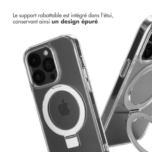Accezz Coque Ring Stand avec MagSafe Apple iPhone 14 Pro - Transparent
