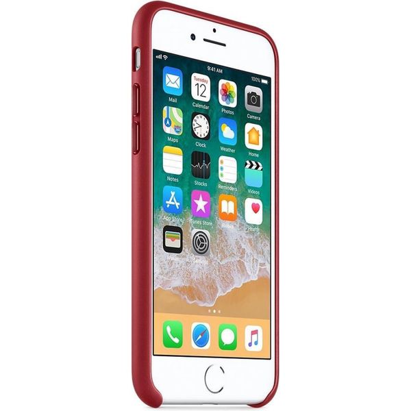 Apple Coque Leather Apple iPhone SE (2022 / 2020) / 8 / 7 - Red