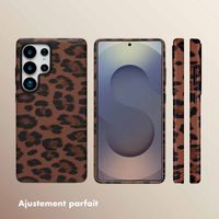 Selencia Coque Sabi imprimé panthère avec MagSafe Samsung Galaxy S25 Ultra - Mocha Brown