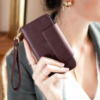 Selencia Etui portefeuille serpent amovible 2-en-1 Llyr iPhone 13 Pro - Rouge foncé