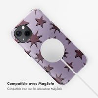Selencia Coque arrière Vivid avec MagSafe Apple iPhone 13 - Stars Plum Lilac