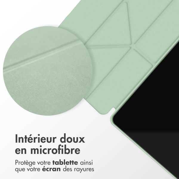 imoshion Coque tablette Origami Apple iPad 9 (2021) 10.2 pouces / iPad 8 (2020) 10.2 pouces / iPad 7 (2019) 10.2 pouces - Vert clair