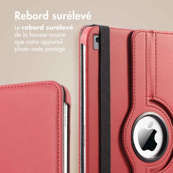 imoshion Coque tablette rotatif à 360° Apple iPad 6 (2018) 9.7 pouces / iPad 5 (2017) 9.7 pouces - Rouge foncé