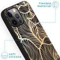 imoshion Coque Design iPhone 13 Pro Max - Feuilles / Noir