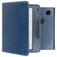 imoshion Étui de liseuse portefeuille en cuir végan Tolino Vision 6 - Bleu foncé