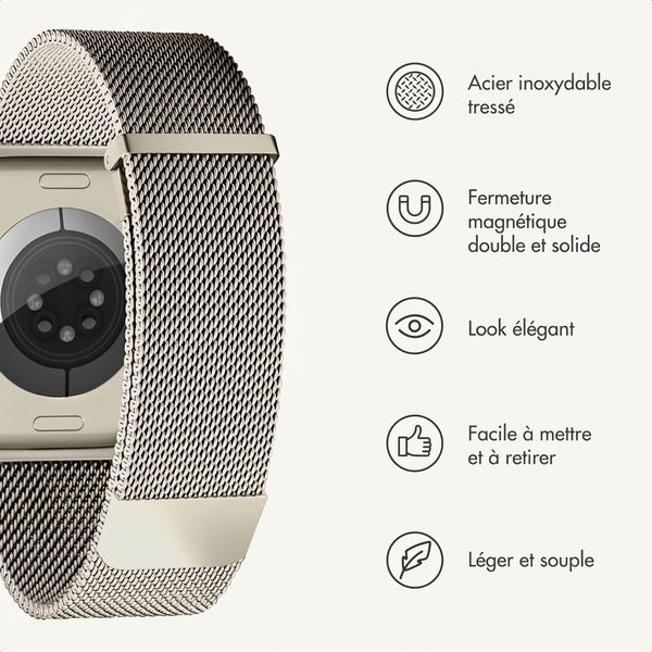 imoshion Bracelet magnétique milanais Apple Watch | 38/40/41/42 mm - Starlight